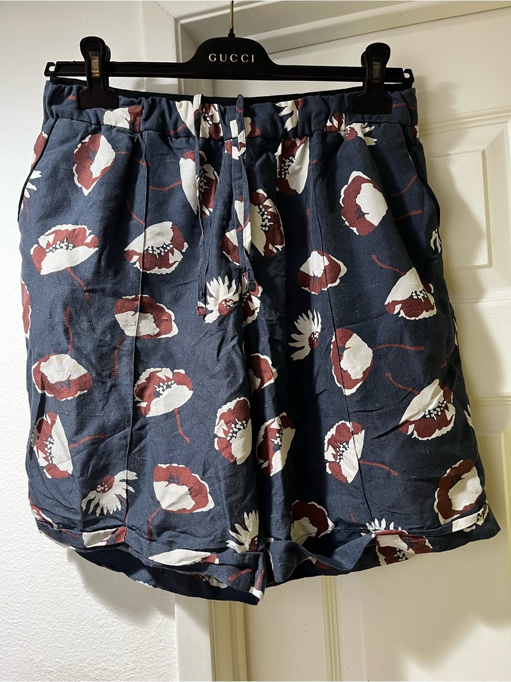AUTHENTIC VALENTINO GARAVANI MENS SILK MARINE THEME SHORTS SIZE 50 = LARGE
